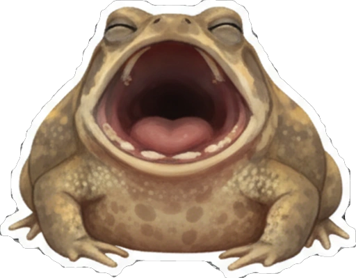 Стикер 5 🙂 из набора «Rain Frog»