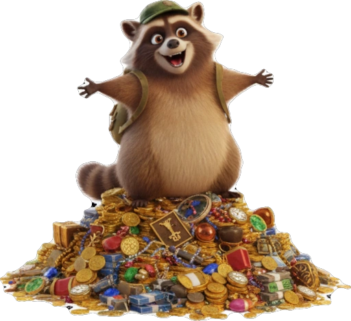 Енот Обормот: Сокровища и Юмор