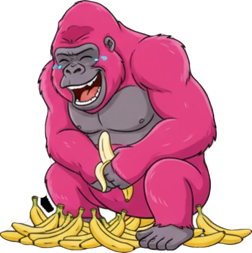 СРАК МАКАК: Розовая Горилла с Бананами