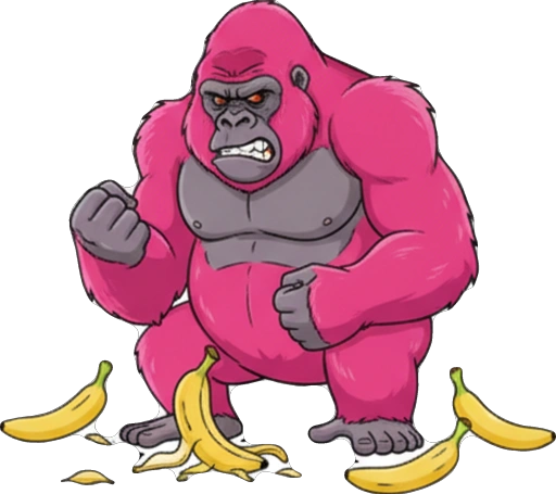 СРАК МАКАК: Розовая Горилла с Бананами