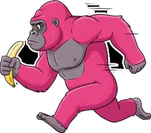 СРАК МАКАК: Розовая Горилла с Бананами