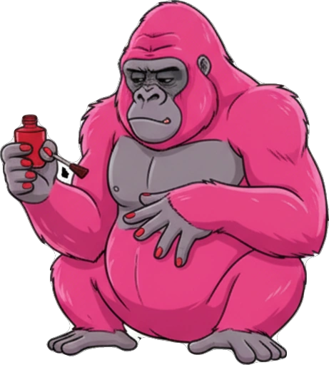 СРАК МАКАК: Розовая Горилла с Бананами