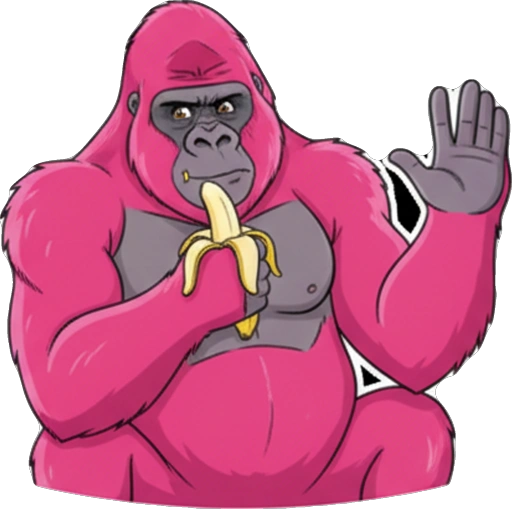 СРАК МАКАК: Розовая Горилла с Бананами
