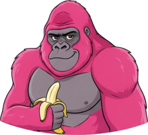 СРАК МАКАК: Розовая Горилла с Бананами