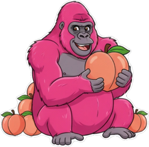 СРАК МАКАК: Розовая Горилла с Бананами