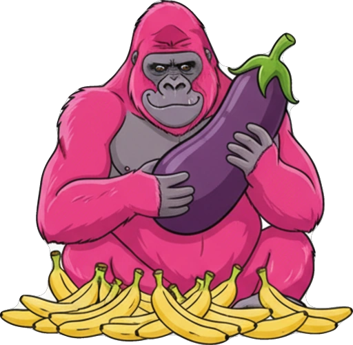 СРАК МАКАК: Розовая Горилла с Бананами