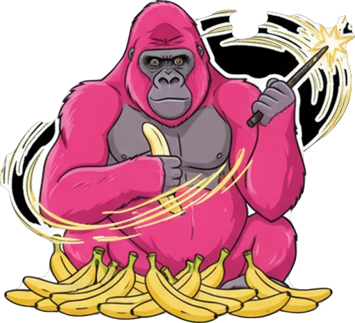 СРАК МАКАК: Розовая Горилла с Бананами