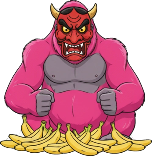 СРАК МАКАК: Розовая Горилла с Бананами