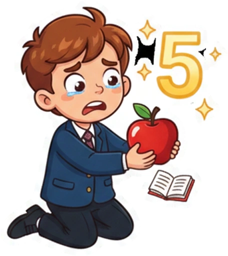 Стикер 2 🍎 из набора «Школьная пора»