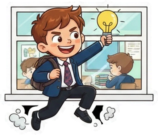 Стикер 8 💡 из набора «Школьная пора»