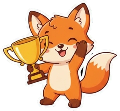 Стикер 6 🏆 из набора «Школьный Лис»