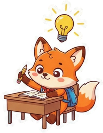 Стикер 11 💡 из набора «Школьный Лис»