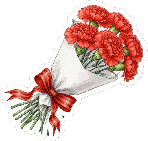 Стикер 83 🙂 из набора «Букет эмоций: акварельные цветы»