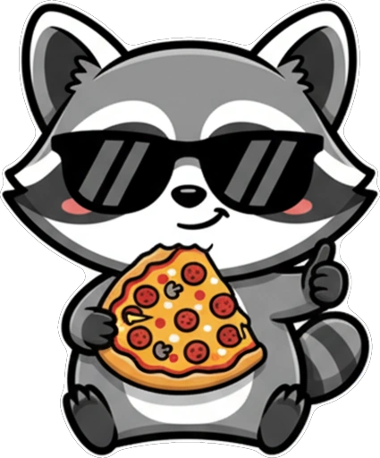 Енот и Пицца